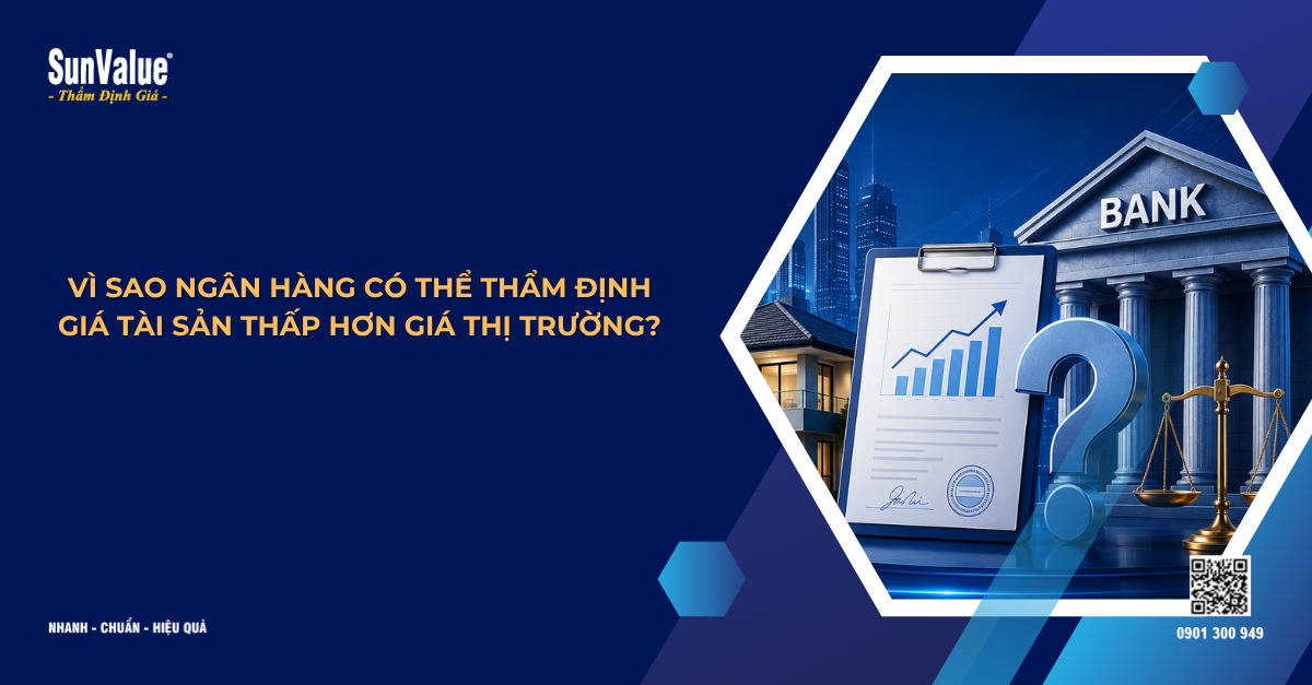 VÌ SAO NGÂN HÀNG CÓ THỂ THẨM ĐỊNH GIÁ TÀI SẢN THẤP HƠN GIÁ THỊ TRƯỜNG?