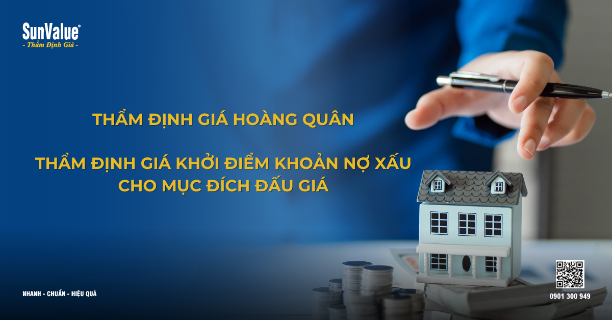 THẨM ĐỊNH GIÁ KHỞI ĐIỂM KHOẢN NỢ XẤU CHO MỤC ĐÍCH ĐẤU GIÁ