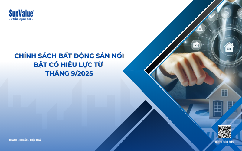 chính sách bất động sản có hiệu lực từ tháng 9/2025