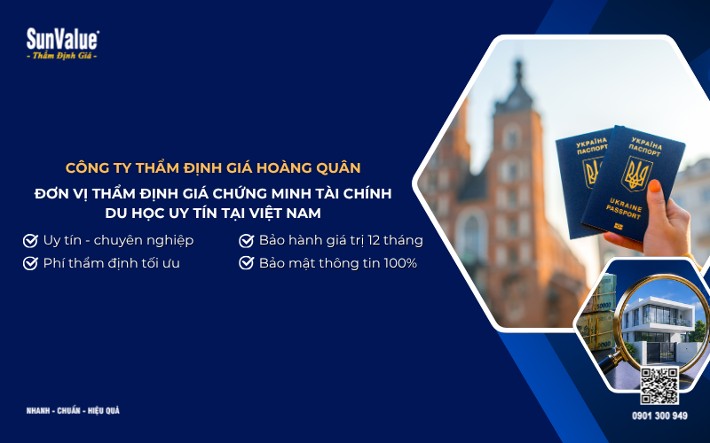 công ty thẩm định giá chứng minh tài chính du học uy tín