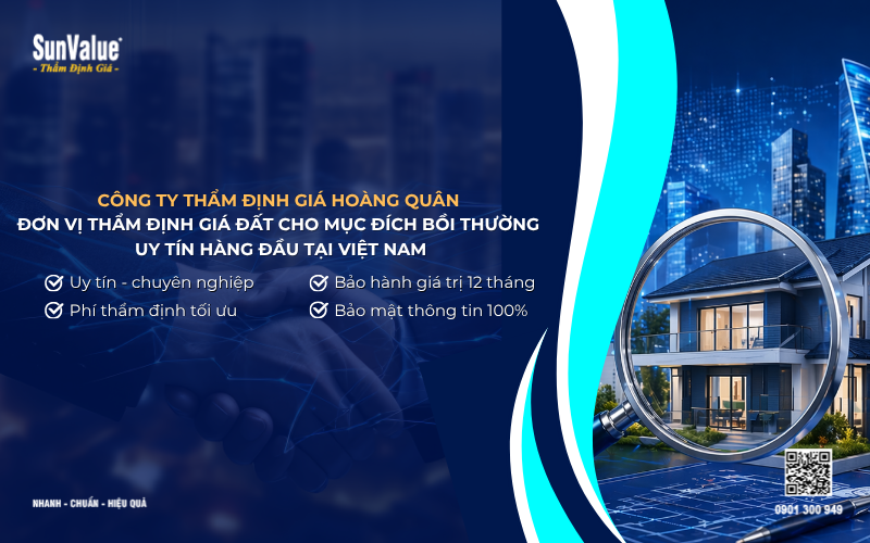 công ty thẩm định giá đất cho mục đích bồi thường uy tín