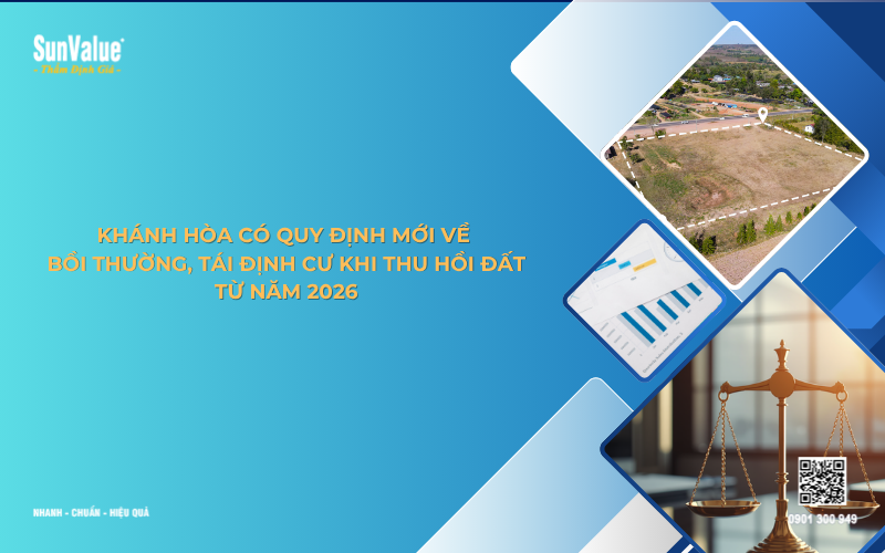 quy định mới bồi thường đất đai khi thu hồi ở Khánh Hòa