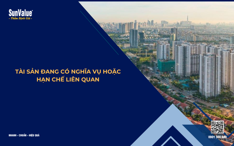 tài sản thế chấp đang có nghĩa vụ hoặc hạn chế liên quan
