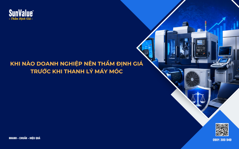 khi nào nên thẩm định giá máy móc trước khi thanh lý