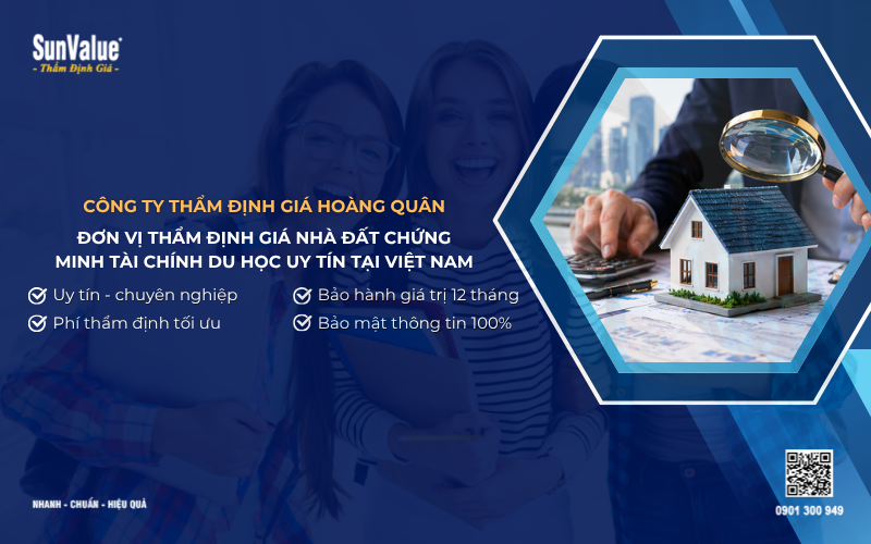 công ty thẩm định giá nhà đất chứng minh tài chính du lịch uy tín