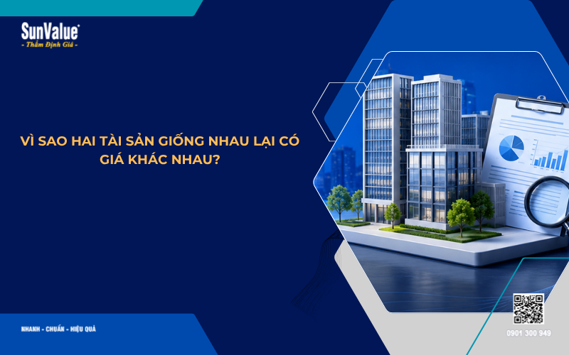 vì sao hai tài sản giống nhau nhưng giá trị khác nhau