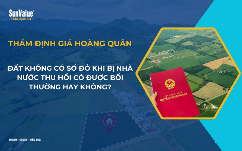 bồi thường đất không có sổ đỏ
