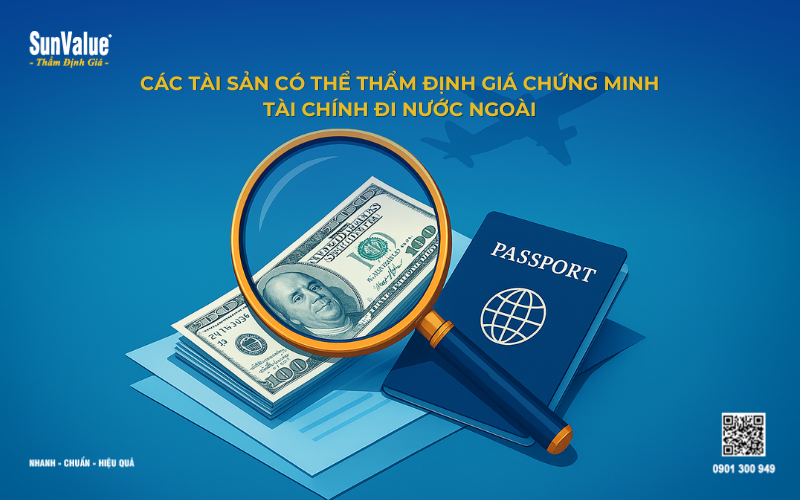 Tài sản có thể thẩm định giá chứng minh tài chính đi nước ngoài