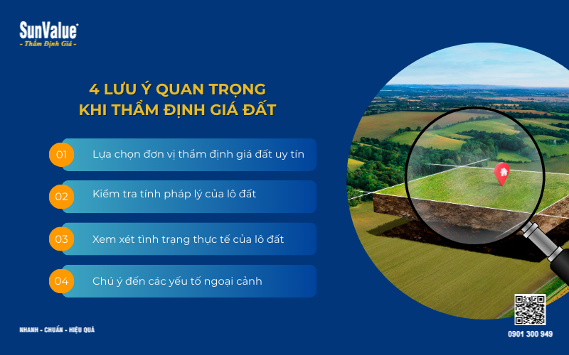 Lưu ý thẩm định giá đất